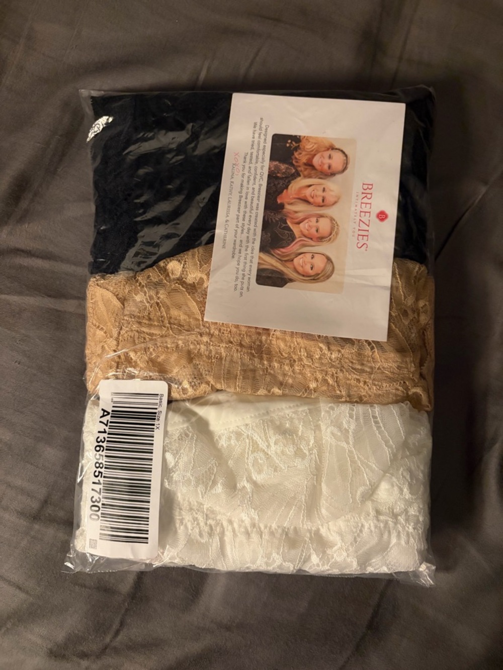 Breezies Soft Support Lace Wirefree Unlined Bra Set of 3 - Color Basics
